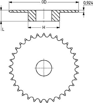 Звездочка PHS 120-1B28